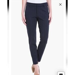 Liverpool Jeans Women's Kelsey Knit Dress Pants Blue Pinstripe Size 10P NWT